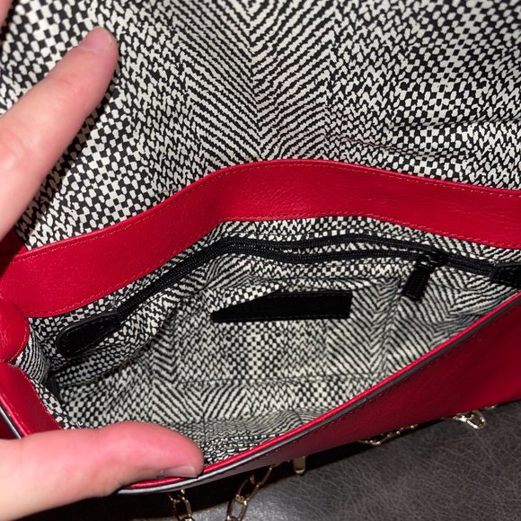 Red quilted leather lambskin purse - Picture 5 of 10